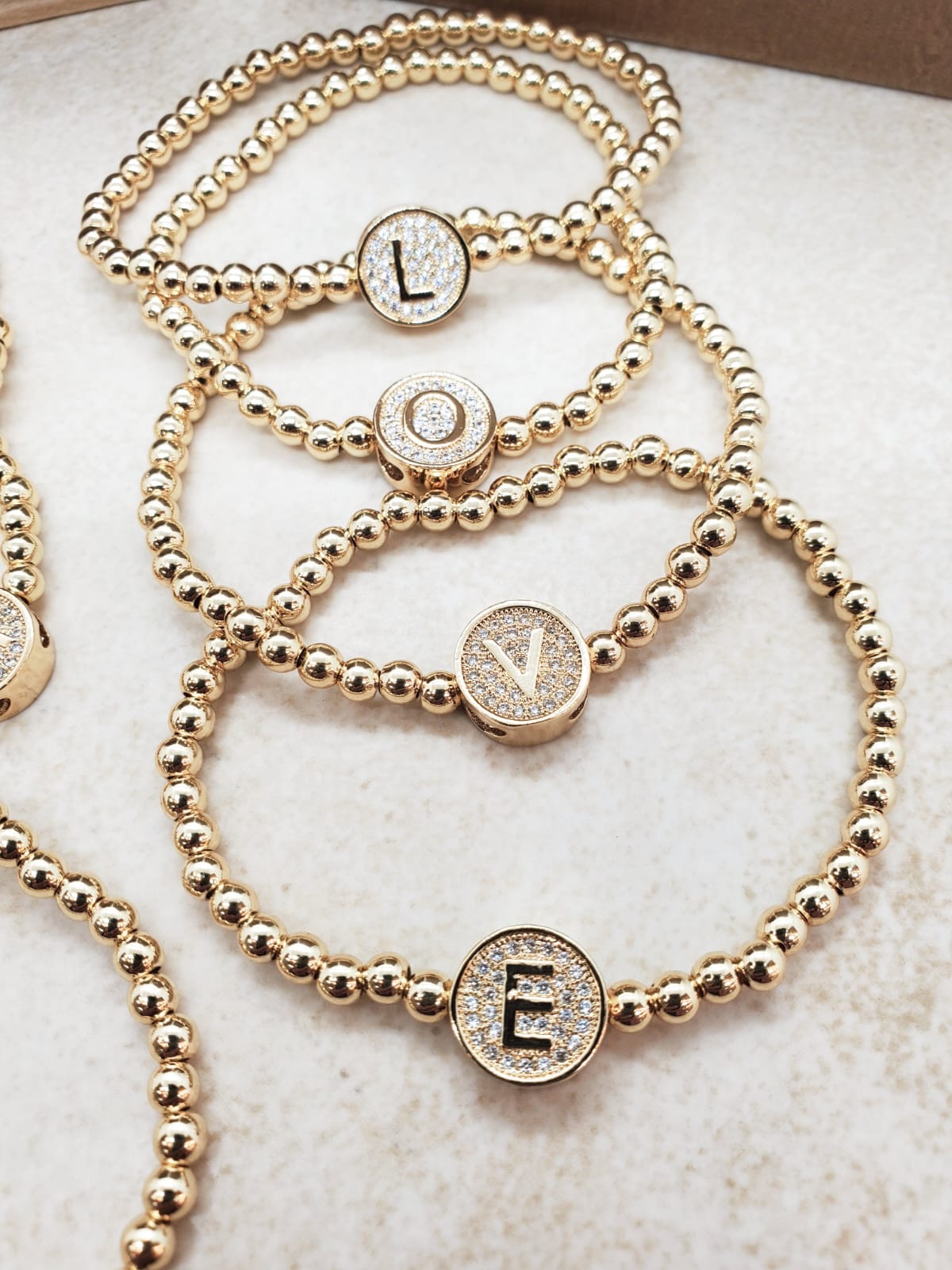 Initial Elastic Bracelets