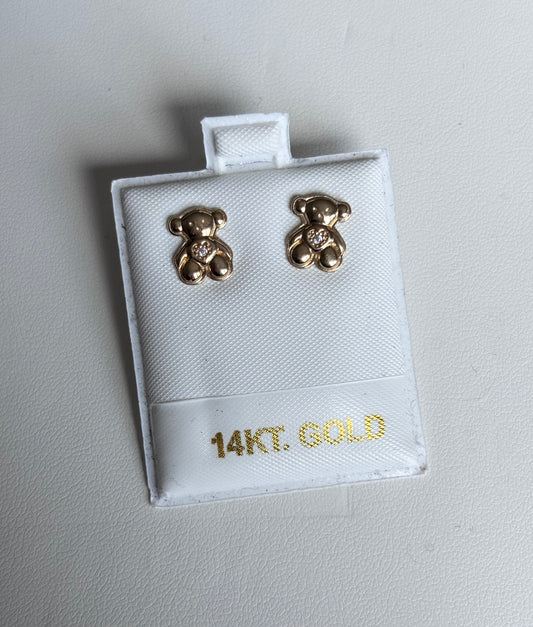 14KT.GOLD Teddy Studs