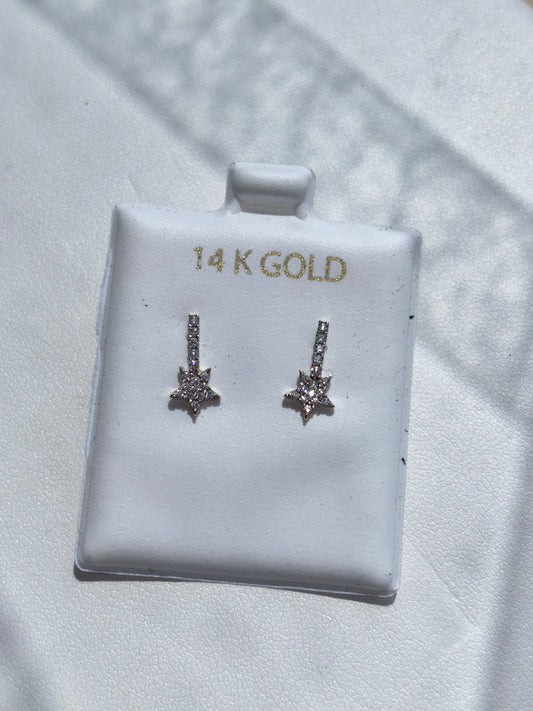 14KT GOLD Star Zirconia