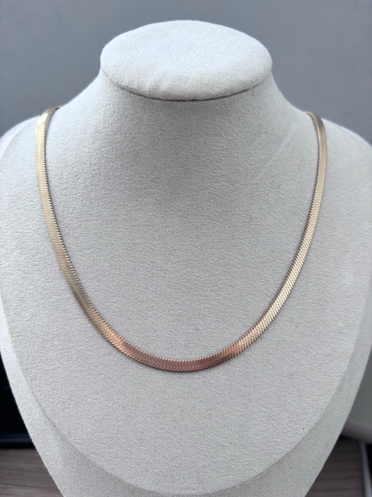 Flat Snake Chain collar Necklace