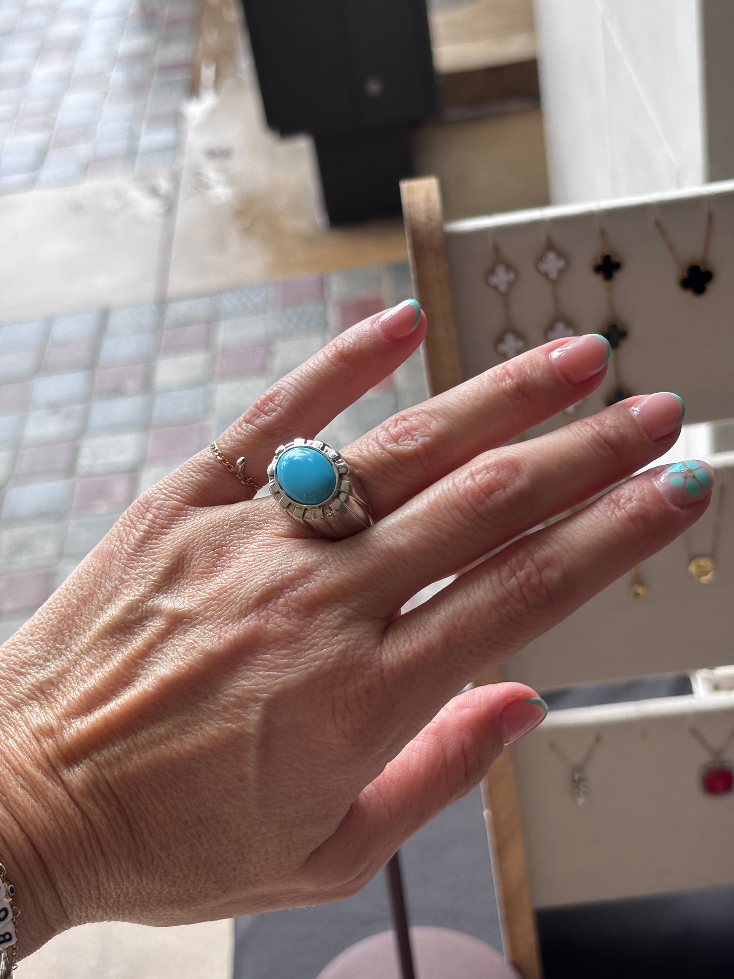 Sterling Silver turquoise stone